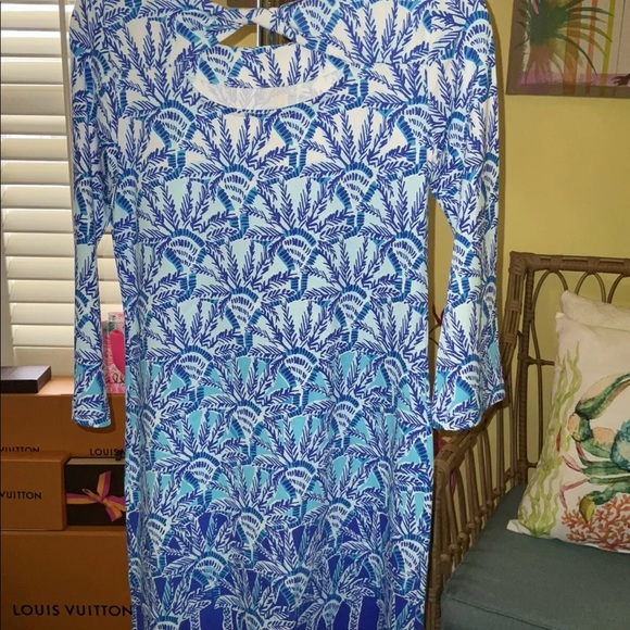 Lilly Pulitzer NWT Bay Dress Whisper Blue One Of A Kind Size XXS,XS - Picture 4 of 9